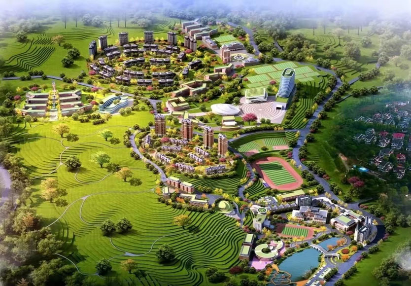 搶抓晴好天氣，郴州遠(yuǎn)恒佳教育城建設(shè)工地?zé)峄鸪? title=